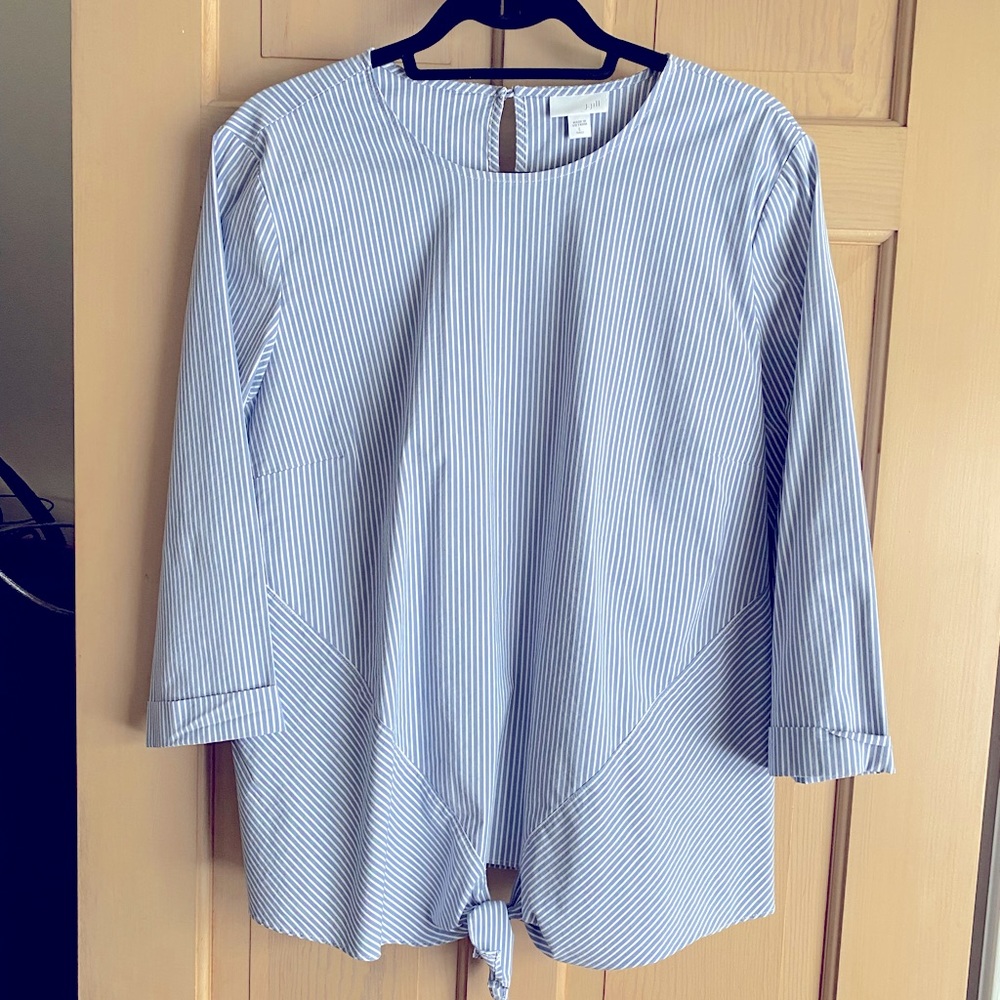 J. Jill front tie, 3/4 sleeve blouse.